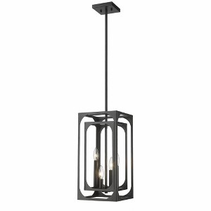 Z-Lite Easton 4 - Light Chandelier in  Matte Black - 1 of 4