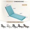 Aoodor 72 x 21 x 3 Inches Patio Chaise Lounger Cushions, Olefin Fabric Slipcovers with Sponge Foam, Set of 2 - 4 of 4