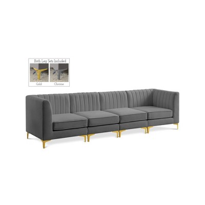 Meridian Furniture,Alina Velvet Modular Sofa