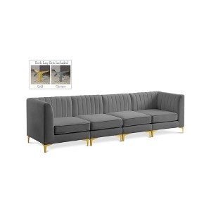 Meridian Furniture,Alina Velvet Modular Sofa - 1 of 4