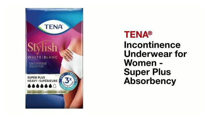 Tena Incontinence Underwear for Women - Super Plus Absorbency, 2 of 9, play video