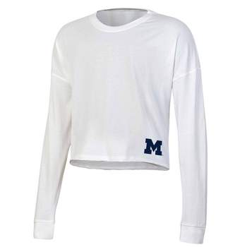 NCAA Michigan Wolverines Women's White Long Sleeve T-Shirt