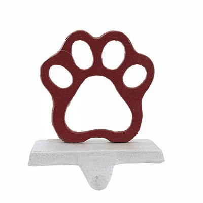 Transpac 4.5 Inch Paw Print Stocking Holder Christmas Pet Dog Cat Stocking Holders