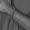 Black Bow Jewelry 8mm Stainless Steel & Brown Rubber Braided Wire Bracelet, 8.5 Inch - 3 of 4