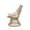 Outdoor Boho Wicker Lounge Chair with Cushion and High-Back for Patio or Balcony-Cuddlewood - 3 of 4