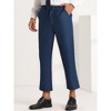 Lars Amadeus Men's Cropped Dress Pants Flat Front Solid Ankle-Length Trousers - 2 of 4