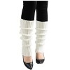 INSPIRE CHIC Women's Knitted Solid Color Warm Knee High Length Ribbed Leg Warmers - 2 of 4
