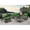 ARTPLAN Deep Seat Outdoor Cushion,Set 24"x24"x6" ,18x24" Bench Outdoor Chair Cushions, Polyester Fill Back for Patio Furniture ,Square - 2 of 4