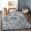 Vintage Medallion Area Rug Indoor Non-Shedding Stain Resistant Rugs Carpet Floral Rugs for Living Room Bedroom, 7'10" x 10'2" Blue - 2 of 4