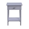 Breighton Home Amy 1 Drawer End Table with Shelf Gray - 4 of 4