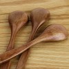Unique Bargains Wooden Natural Grain Home Kitchen Soup Oil Salt Sugar Dining Spoons 5.5" Length Brown 6 Pcs - 4 of 4