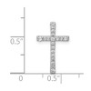 Black Bow Jewelry 14k White Gold 1/5 Ctw Diamond Latin Cross Slide Pendant, 11 x 18mm - 4 of 4