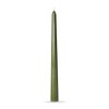 tag Color Studio 12" Traditional Taper Unscented Smokeless Paraffin Wax Candle Olive Green Set of 4 Burn Time 8 hrs. - 2 of 3