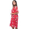 Just Love Womens Nightgown - Short Sleeve Henley Oversized Sleepwear Gown - 2 of 3