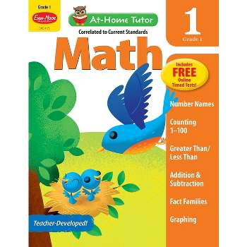 At-Home Tutor: Math, Grade 1 Workbook - by  Evan-Moor Educational Publishers (Paperback)