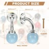 Unique Bargains Ceramic Coat Key Hanging Drawer Wardrobe Cabinet Handles 4 Pcs - 2 of 4