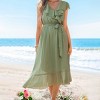 Women's Elegant Ruffle V-Neck Chiffon Maxi Wedding Guest Dress - Cupshe - 2 of 4