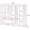 7 Cube Shelf Bookcase Wooden 3 Tier Floor Standing Low Storage Cabinet Display Shelves for Home Library and Office, 7-Cube Low Lattice Bookshelf - 3 of 4