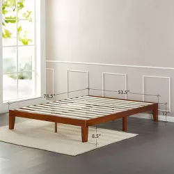 Full Wen Wood Platform Bed Frame Cherry - Zinus