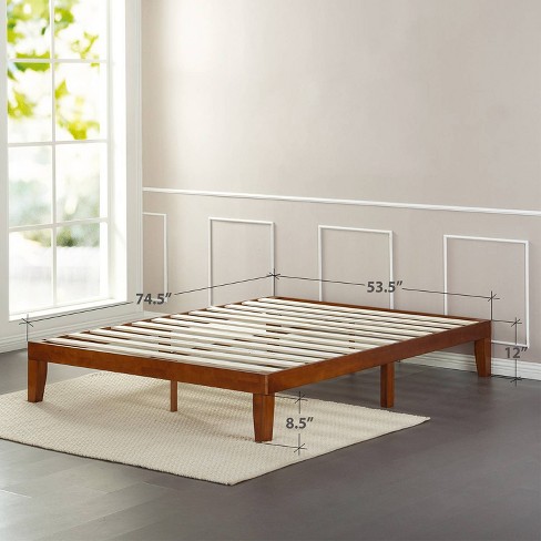Full Wen Wood Platform Bed Frame Cherry, Zinus Alexis Deluxe Wood Platform Bed Frame King