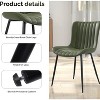 UNISOAR Dining Chairs Set of 2/4, Modern Armless Side Chairs Faux Leather Cushion Seat  for Home, Kitchen, Living Room, Bedroom, Restaurant - 4 of 4