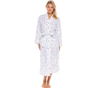 ADR Women's Lightweight Cotton Robe, Cozy Summer Bathrobe for Her - 1 of 4