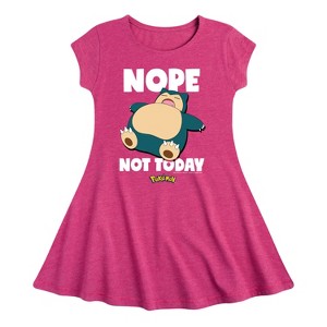 Girls' - Pokémon - Neon Pikachu Fit & Flair Cap Sleeve Dress - 1 of 3