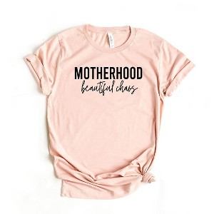 Simply Sage Market Women's Motherhood Beautiful Chaos Short Sleeve Graphic Tee - 1 of 3