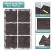 Sorbus 3/8-Inch Thick Foam Interlocking Wood Mats Puzzle Wood Tiles with Borders – for Home Office Playroom Basement (16 Tiles 16 Sq ft) - 3 of 4