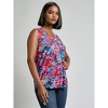 Jones New York Sleeveless V-Neck Pleat Front Blouse - 2 of 3