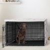 Sweet Jojo Designs Girl Dog Crate Kennel Cover 42in. Paw and Bone Pink and White - 2 of 4