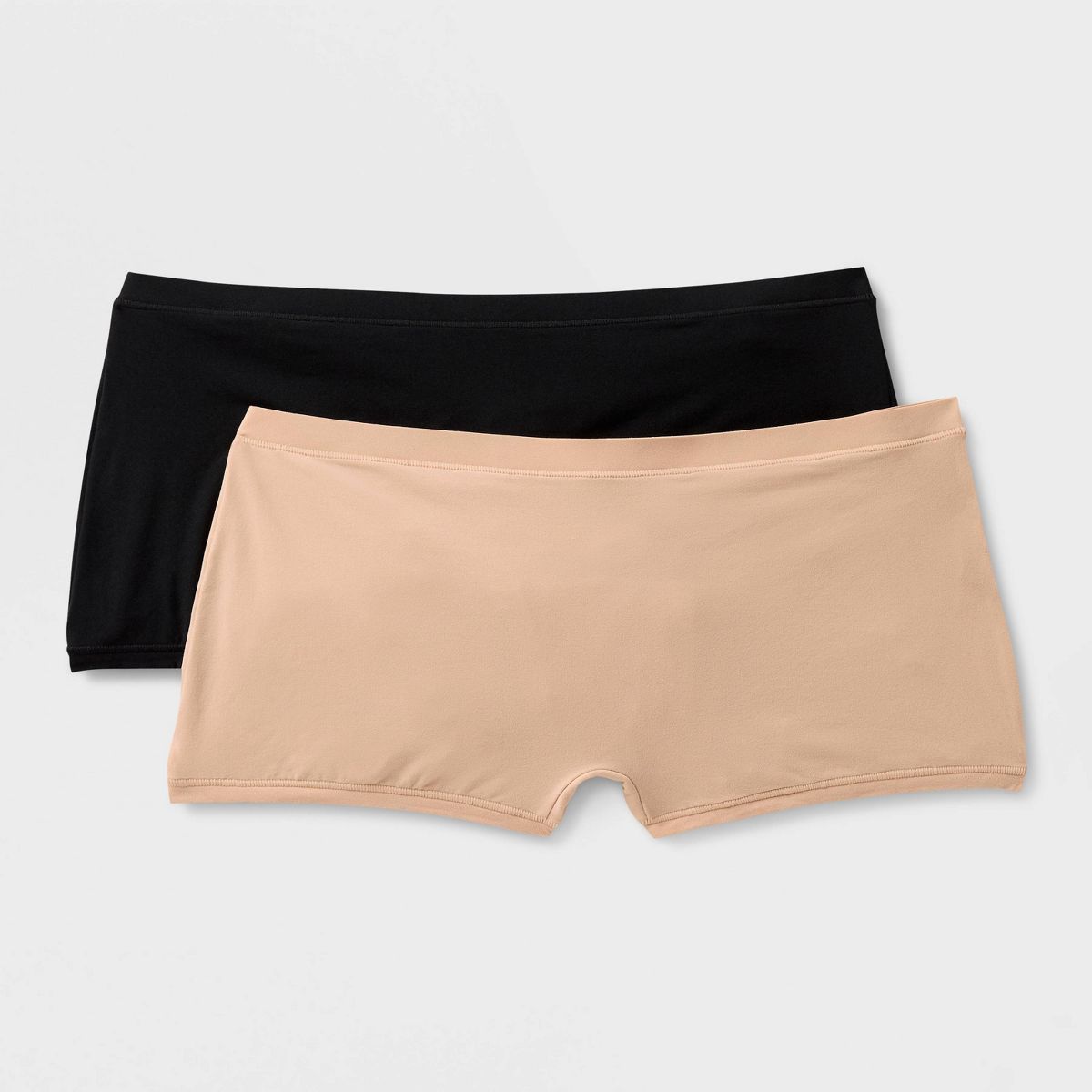 Women's 2pk Luxe Stretch with Lace Boy Shorts Underwear - Auden™