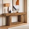 Resenkos Brown Wooden Console Table, Stylish Entryway Display, Perfect Sofa Side Table, Living Room Home Decor, Durable Furniture Piece, - 3 of 4