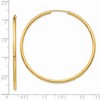 Black Bow Jewelry 2mm x 49mm 14k Yellow Gold Polished Round Endless Hoop Earrings - 4 of 4