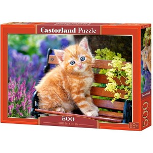 500 Piece Jigsaw Puzzle, Ginger Kitten, Animal puzzle, Cat puzzle, Kittie puzzle, Cute cat, Adult Puzzles, Castorland B-52240 - 1 of 4