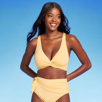 Women's Twist-Front Bikini Top - Kona Sol™ Yellow