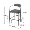 Christopher Knight Home Set of 2 30" Elmore Barstools Charcoal/Black/Gold - 3 of 4