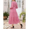 LXT-Women's Tiered Ruffle Hem Maxi Dress with Belt for Baby Shower - 4 of 4