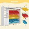 Coucheta 43.5" 4-Tier Storage Organizer - Bookcase with 8 Removable Bins & Cubbies for Books & Crafts, Available in Multiple Color Options - 2 of 4