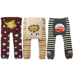 Wrapables Baby and Toddler Animal Leggings (Set of 3), 12 to 24 months, Musical Cars - 1 of 4