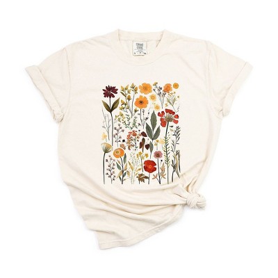 Simply Sage Market Women's Vintage Pressed Flowers Short Sleeve Garment Dyed Tee