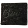Adult Budweiser Black Bifold Wallet Large Bowtie Logo Deboss with ID Window - 2 of 4