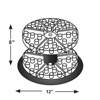 Azar Displays Two Tier Revolving Display 8"H x 11"Dia. - round slot 1"dia - 3 of 4