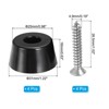 Unique Bargains Rubber Non Slip Shock Absorption Durable Furniture Pads Black - 2 of 4