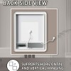 BAOURE 24x32 inch Rectangular Dimmable Anti-Fog LED Wall Bathroom Iron Framed Vanity Mirror for Bathroom - 4 of 4