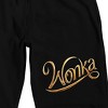 Willy Wonka & the Chocolate Factory (2023) Movie Logo Men's Black Graphic Sleep Shorts - 2 of 4