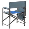 Gulches Oversized Folding Outdoor Chair with Padded Seat/Backrest/Armrests, Storage Pocket, 400LBS Capacity,Blue/Gray - 4 of 4