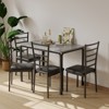 Dining Table for 4,Small Table & Chairs Set of 5,Square Dinner Table Set,with 4 Upholstered Chairs,5 Pcs Kitchen & Dining Room Sets for Small Space - 3 of 4