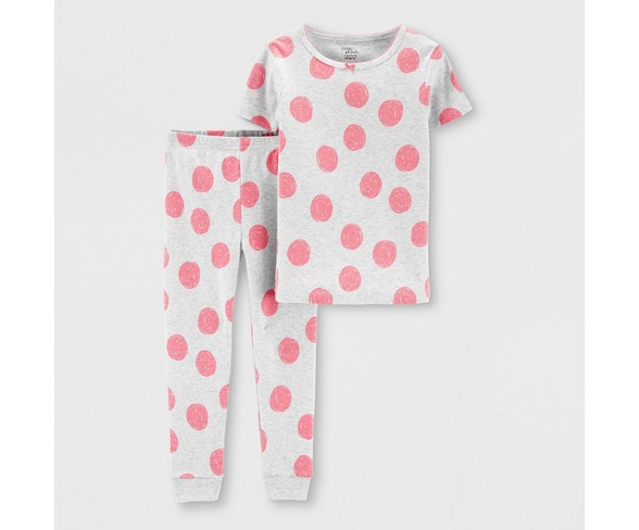 Little Planet  by carter's Toddler Girls' Dotted Pajama Set - Gray 2T