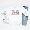 Simply Sage Market Women's Graphic Sweatshirt You Are Enough Stripes - 3 of 3